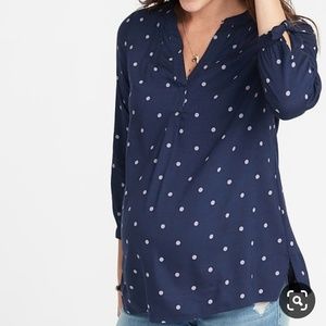 Maternity Polka-Dot Shirt - Large